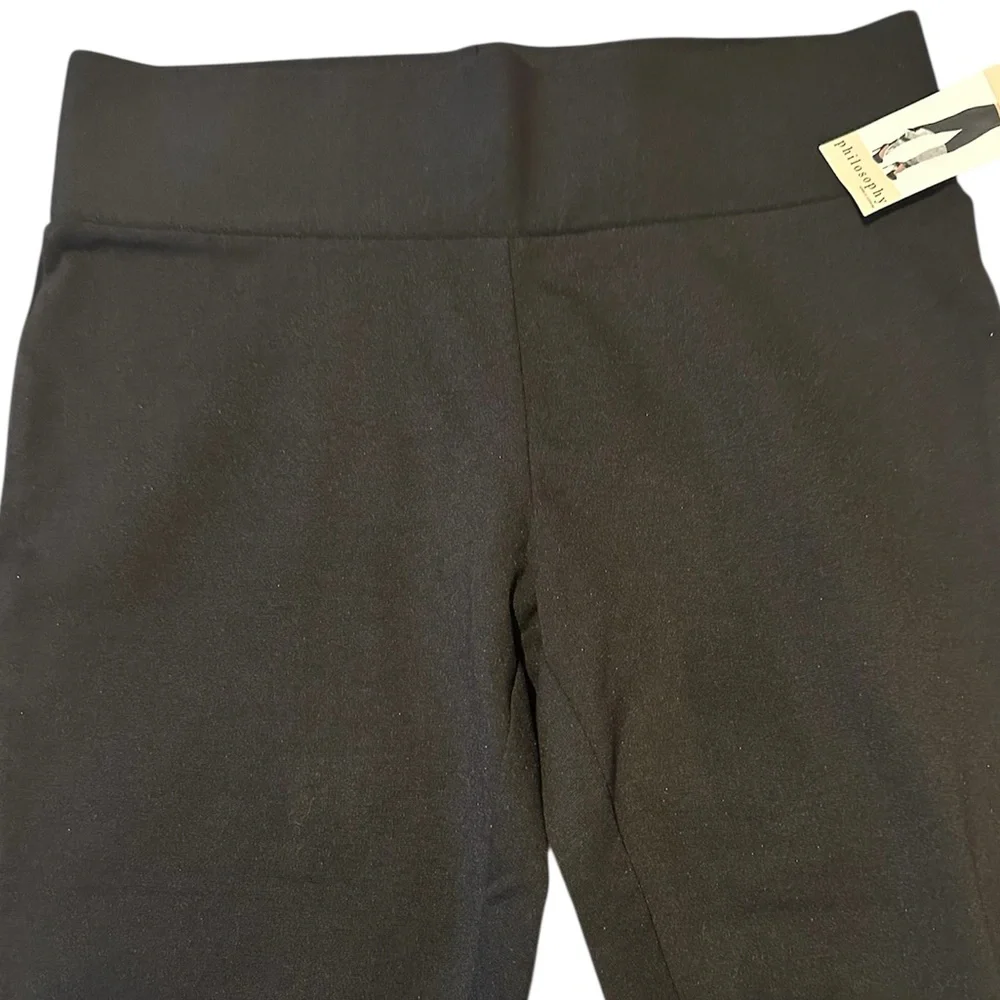 Philosophy Pull On Ponte Black Leggings- Small